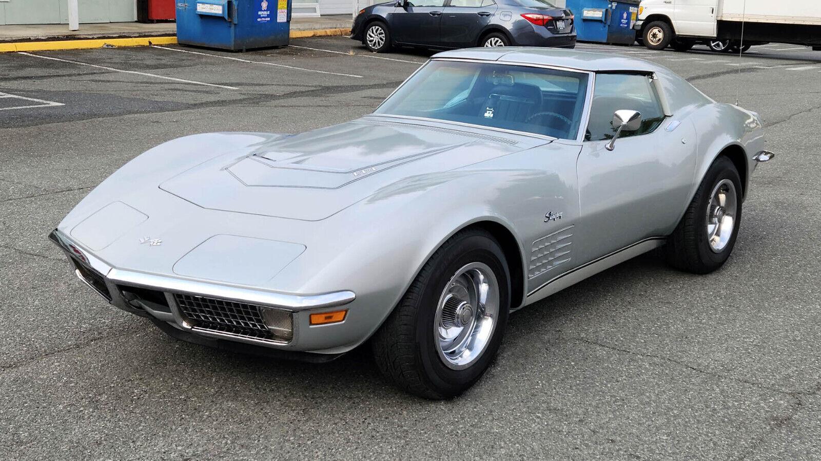 1970 chevrolet corvette t top cortez silver on standard black interior