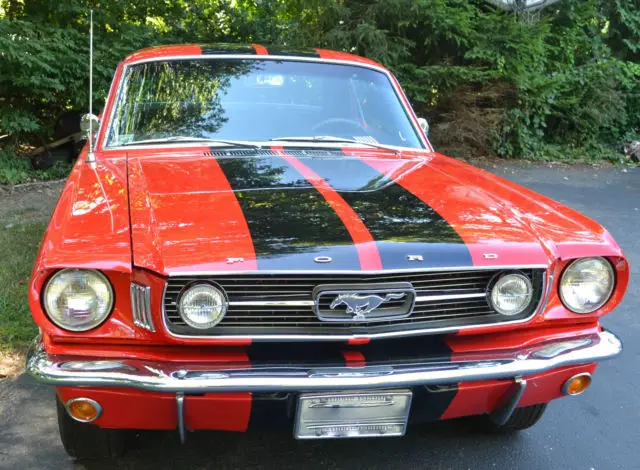 1966 mustang coupe rotisserie restored viper red 650 holly 4 spd built 289