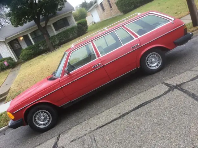 red station-wagon 1981 mercedes 300td diesel, non-turbo. non-standard vin