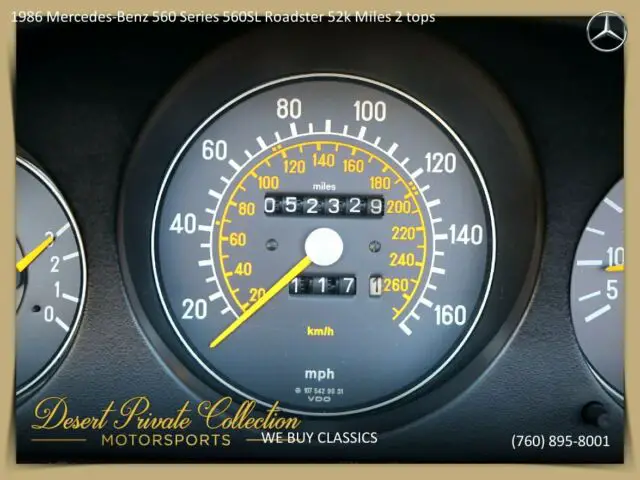 1986 mercedes-benz 560 series 560sl roadster for sale!