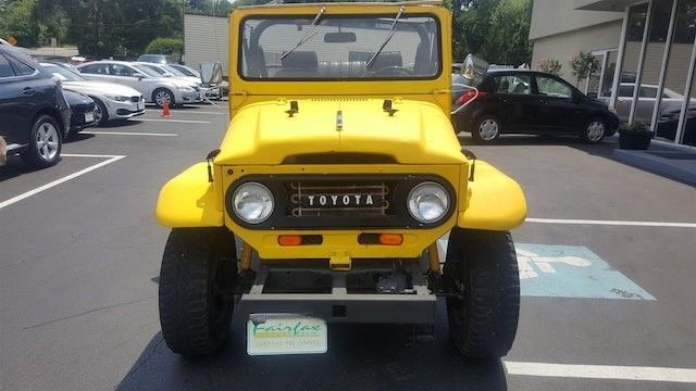 1971 toyota land cruiser fj40 62,545 miles yellow 8 cylinder