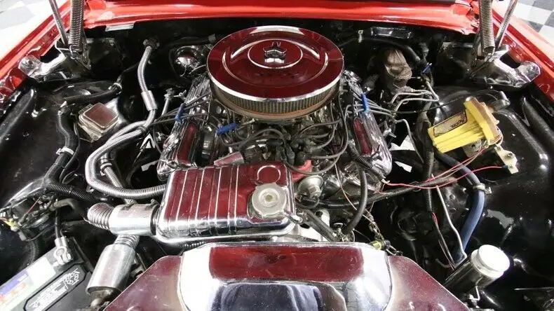 classic vintage chrome fomoco galaxie 500 390 v8 4-speed manual red