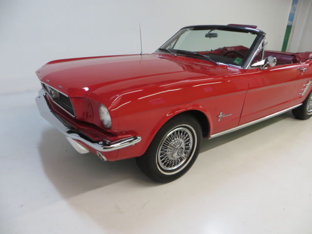 66 65 red convertible 6 cyl automatic 2 owner classic