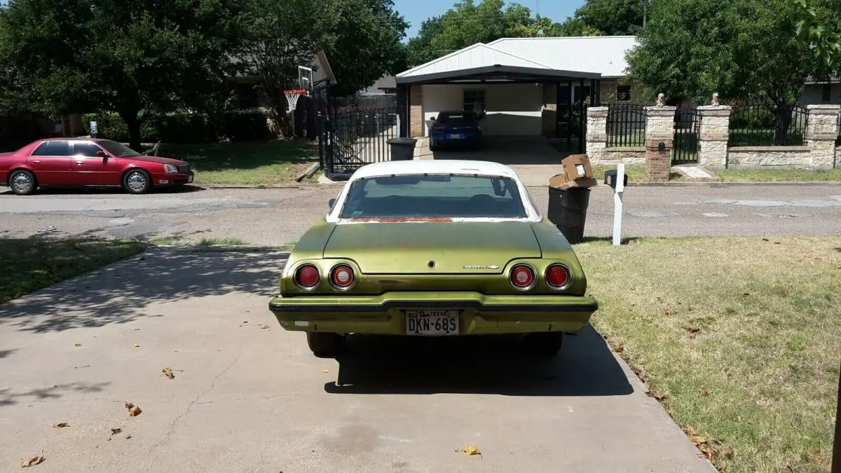 1973 chevrolet chevelle coupe green rwd automatic laguna