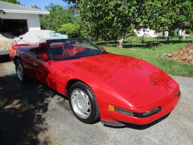 1992 corvette convert. under 13k orig miles, $1 no reserve