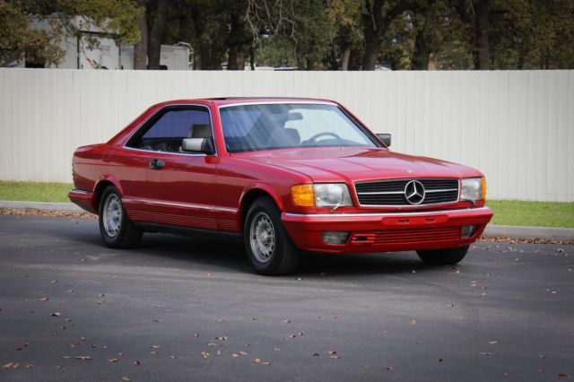 83 500 sec sport cpe 103k miles survivor v8 auto sunroof red with gray interior