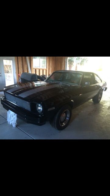 1975 nova black & silver rally stripes classic muscle car stereo amp speakers