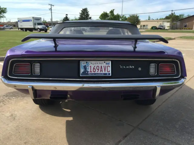 barracuda convertible, 440-6 pack, 4-speed, plum crazy