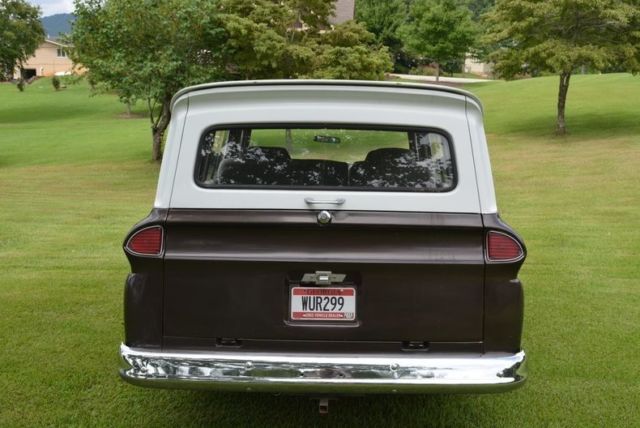 1961 chevrolet suburban, a/c, new dual exhaust 305 v8 700r4, 3.08 rear