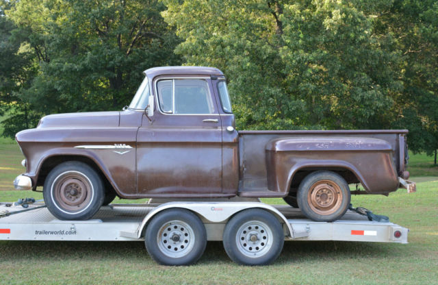 1 owner 1955 chevrolet 3100 swb pickup truck-barn found-265ci v8-rare automatic!