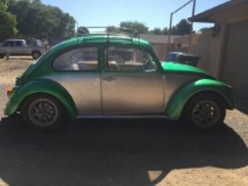vw bug green silver, rebuilt engine - no reserve!