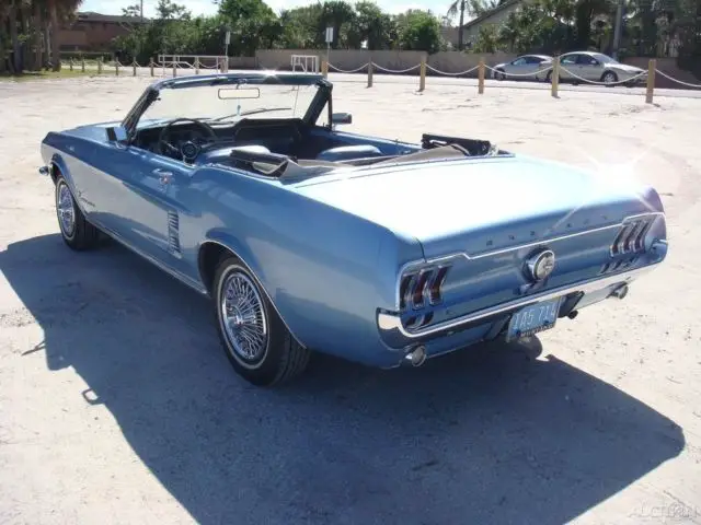 1967 mustang convertible auto 289 v8 brittany blue