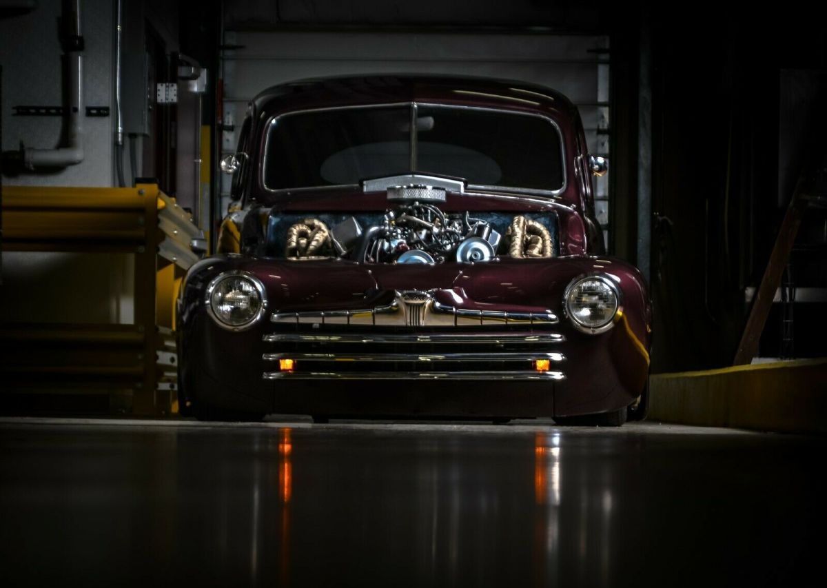 custom 1946 ford deluxe, lead sled, hotrod