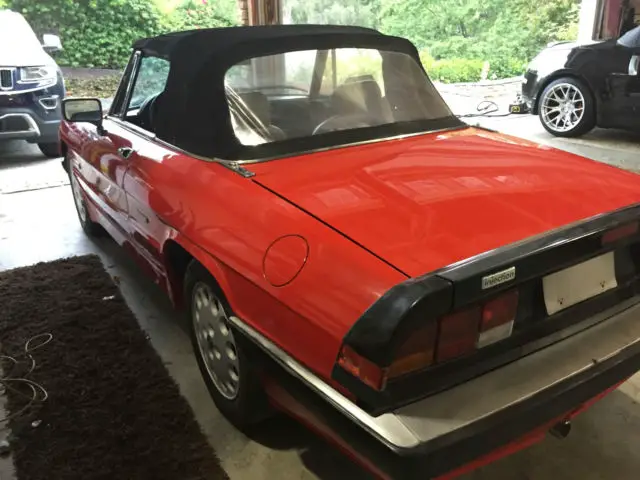 alfa romeo spider quadrifoglio - red, 5-speed, new 2-stage paint, newer interior