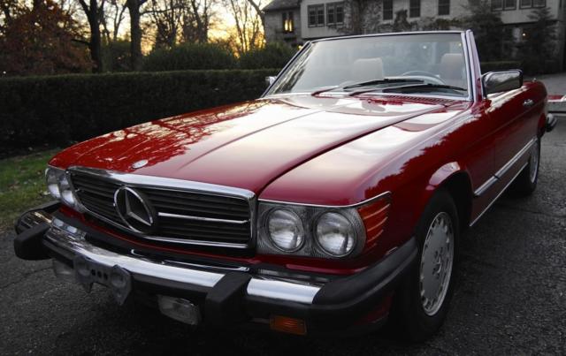 1988 mercedes benz 560sl red/palamino 92k miles no reserve