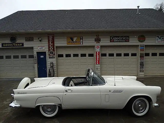 1956 ford thunderbird.....nice solid car......both tops