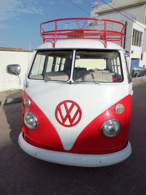 1967 vw bus with factory "pop up" top