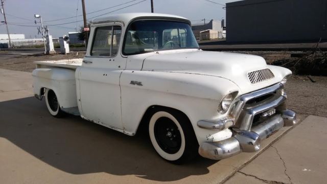 1956 gmc shortbed stepside truck .. deluxe big window cab like chevy 1955 1957
