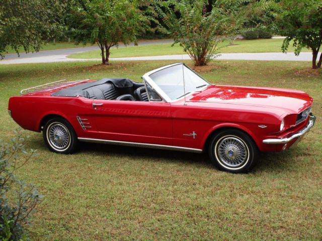 1966 mustang convertible candyapple red v-8 north carolina