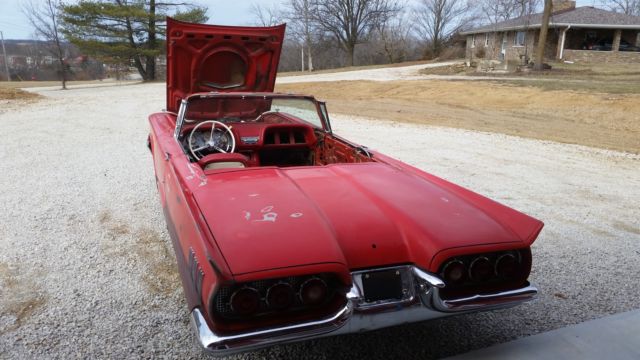 1960 thunderbird convertible. solid, complete, runs, 352, a/t, p/s, p/b