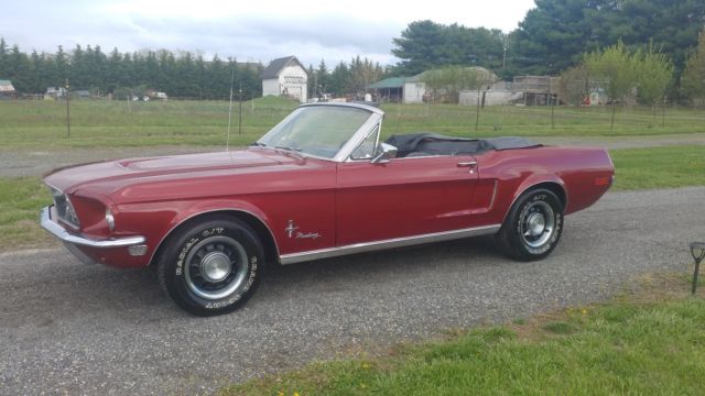 1968 ford mustang convertible 289 - 4 speed - power top - power steering