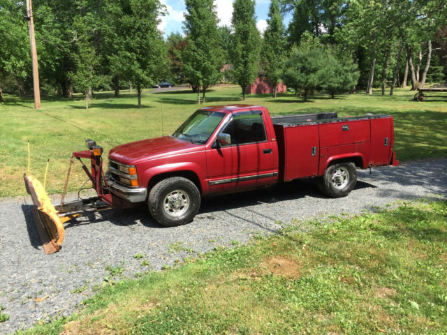 1994 chevy silverado 2500 snow plow utility truck landscaping truck nr