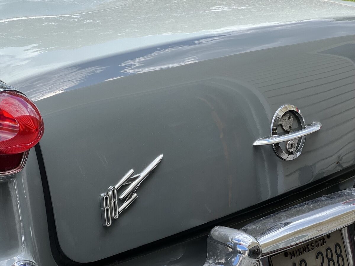1955 oldsmobile 88 coupe grey chrome