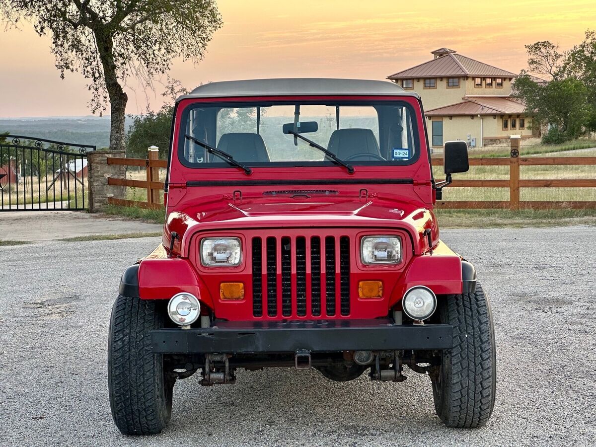 1991 jeep wrangler / yj suv red 4wd manual s