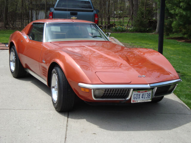 1970 chevrolet corvette coupe, 4 speed 350/350hp, t-top, low mileage