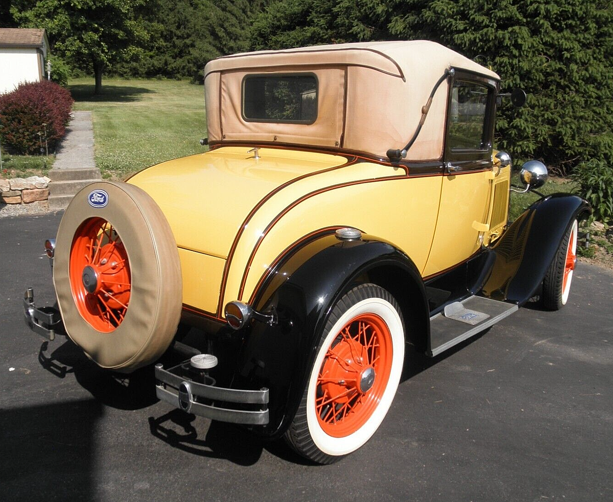 1930 ford model a coupe soft top with rumble seat