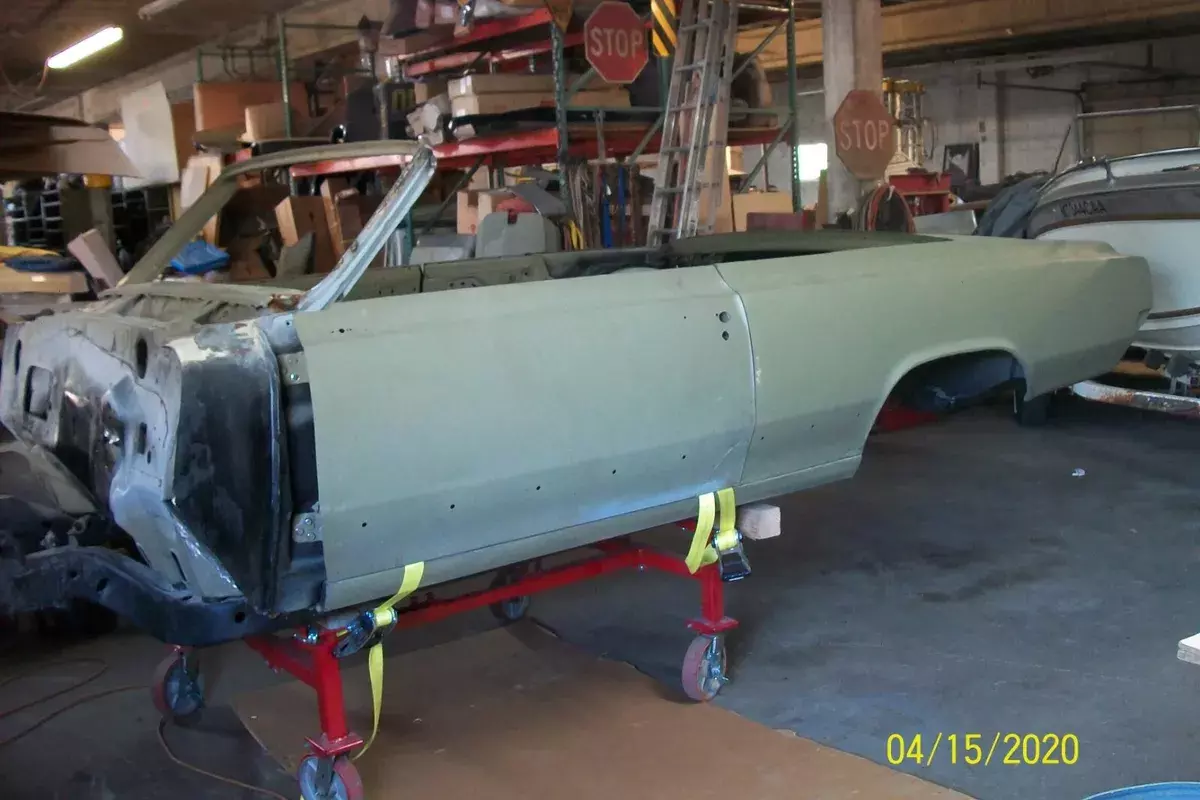 1965 oldsmobile cutlass 442 convertible body shell new floors and painted frame