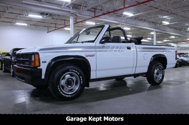 1990 dodge dakota sport convertible white pickup truck 3.9l v6 108236 miles