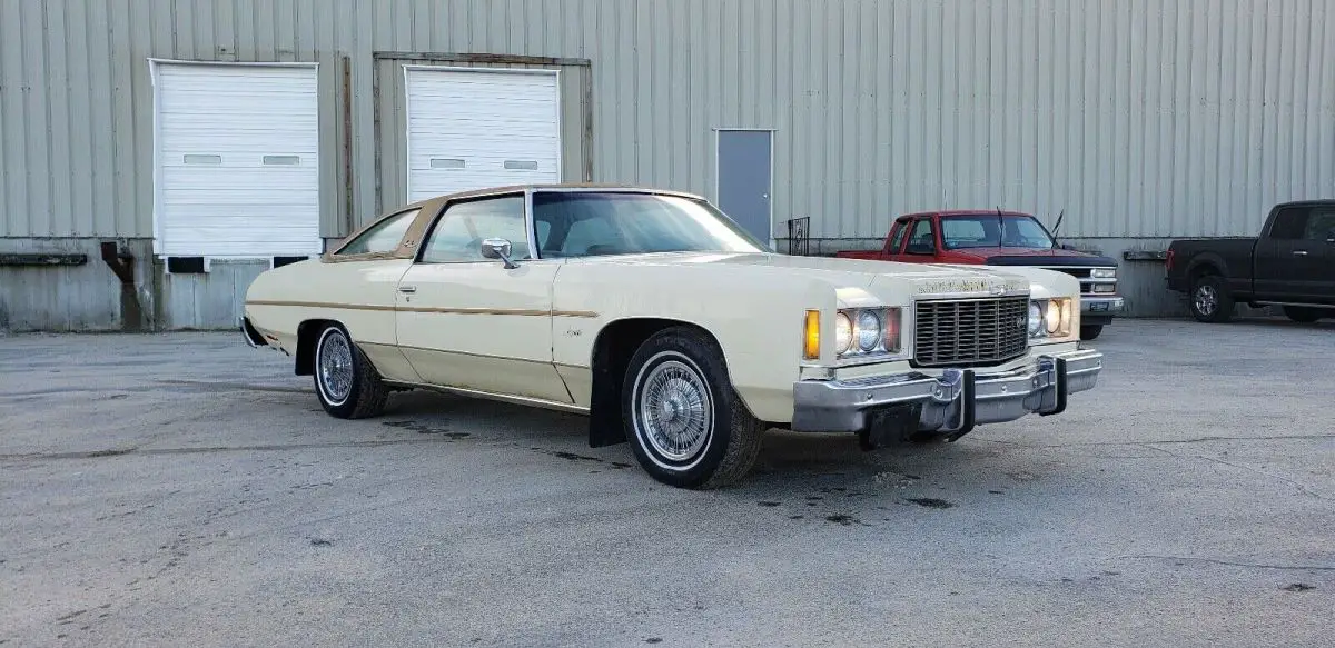 1975 chevrolet impala 5.7 coupe yellow rwd automatic custom fastback sport