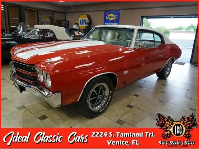 1970 chevrolet chevelle ss396 9,999 miles cranberry red & white