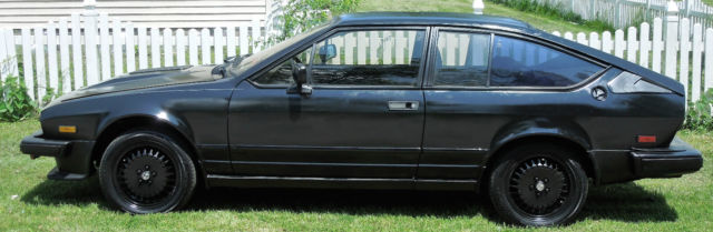 alfa romeo alfetta gtv6 1985 black jack finish super clean car clear title