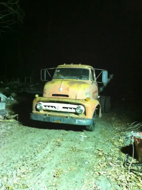 c600 53 cab-over coe unrestored 1953 ford f rat rod project w/pto