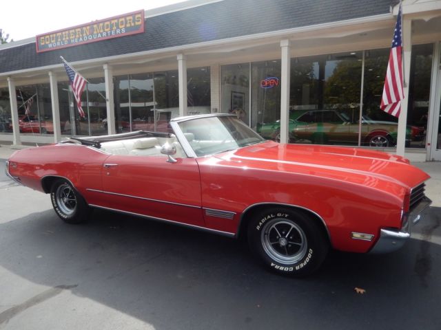 1971 buick skylark convertible fire red match#s 350 factory a/c ready to cruise!