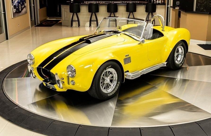 1965 shelby cobra superformance yellow 392 v8 11789 miles