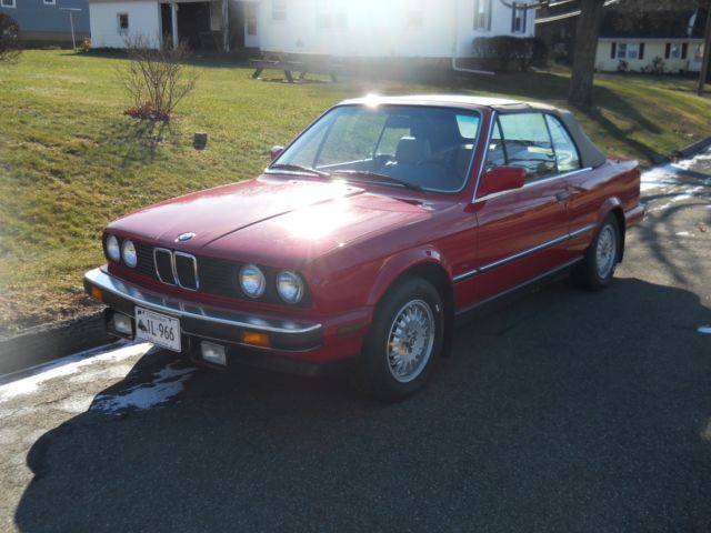 red 1987 bmw 325i convertible