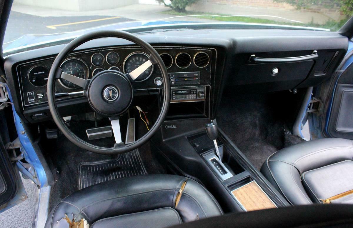 1973 pontiac grand am blue/black, 400, video