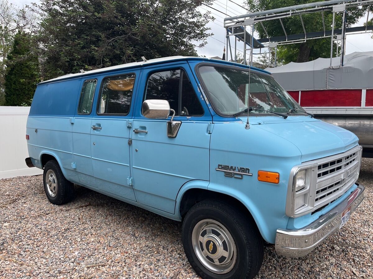 1989 chevrolet g30 van blue rwd automatic