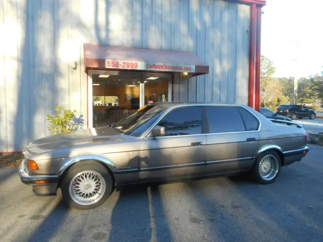 1989 bmw 750i, bronzit, red leather, v-12 purrs, runs and drives very well