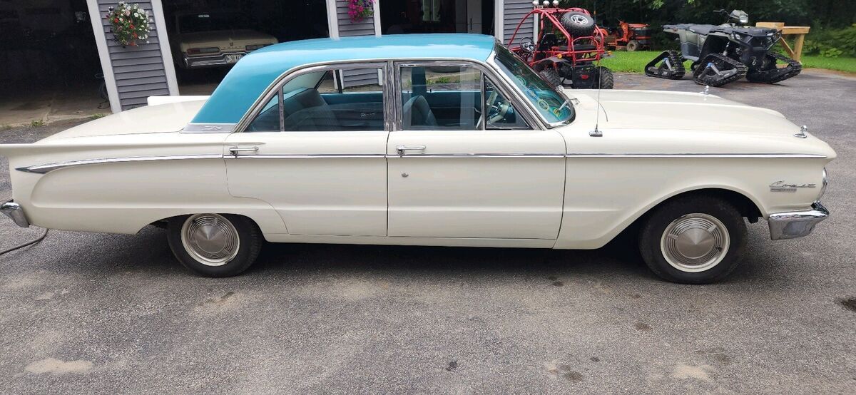 1962 mercury comet custom sedan white 4 door automatic antique classic car
