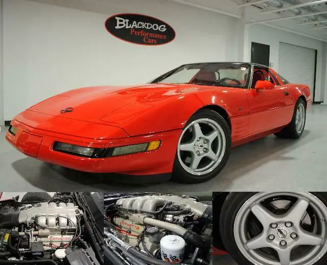 1993 chevrolet corvette zr-1 25,524 miles bright red coupe v8 6 speed manual