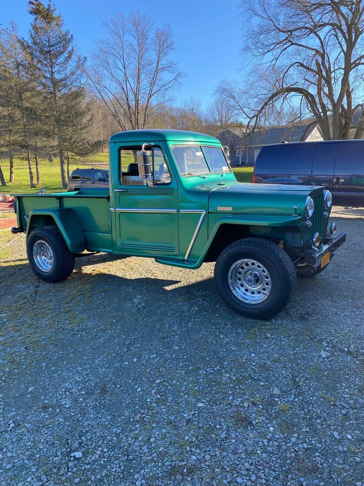 1959 jeep willys pickup green 4wd manual 1000 miles