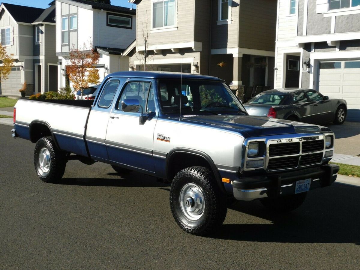 1992 dodge power ram 250 club cab 4x4 5-speed manual transmission legendary 12v