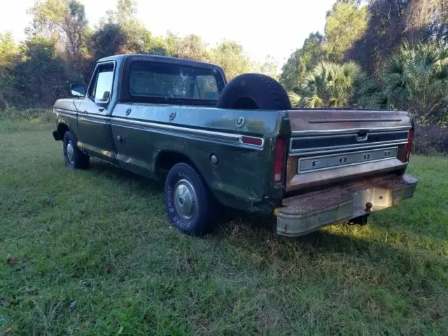 ford f-100 1975 custom pickup truck; 8ft bed patina clear coated