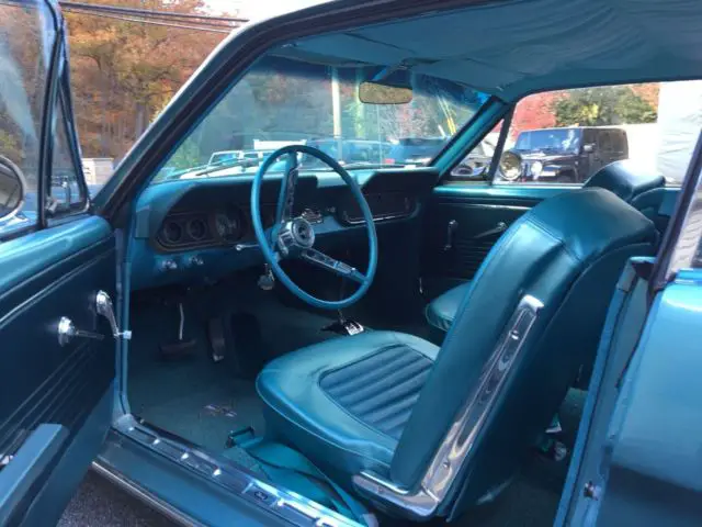 1966 ford mustang 6-cylinder coupe tahoe turquoise 28k original miles