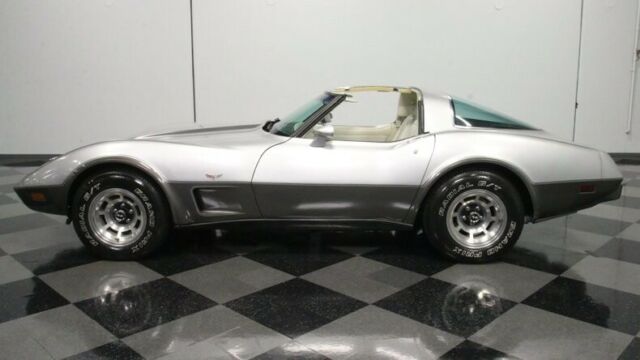 classic vintage chrome chevy sports car 350 v8 auto transmission 25th silver