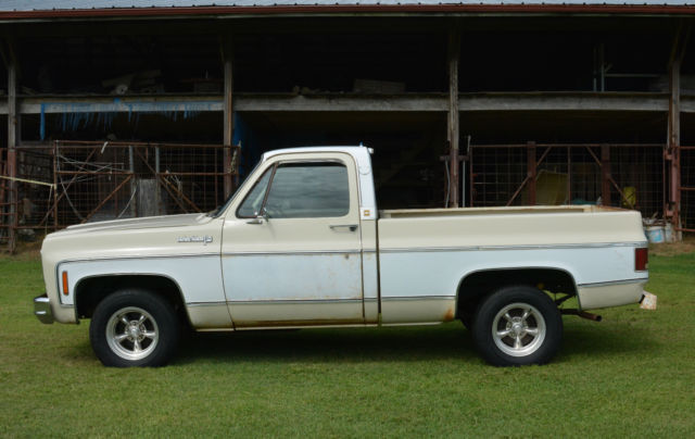 barnfound 1974 chevrolet custom deluxe 10 swb fleetside pickup truck project